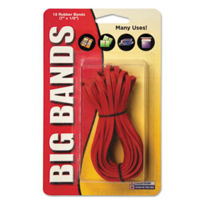 Picture of Big Bands Rubber Bands, Size 117B, 0.06" Gauge, Red, 12/PackALL-00700