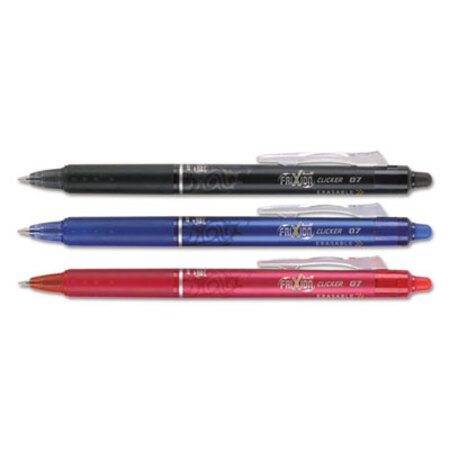 Picture of FriXion Clicker Erasable Gel Pen, Retractable, Fine 0.7 mm, Three Assorted Business Ink and Barrel Colors, 3/PackPIL-31467