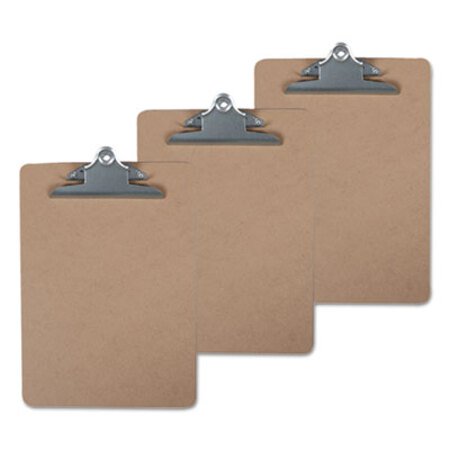 Picture of Hardboard Clipboard, 1" Capacity, 8 1/2 x 11, Brown, 3/PackUNV-40304VP
