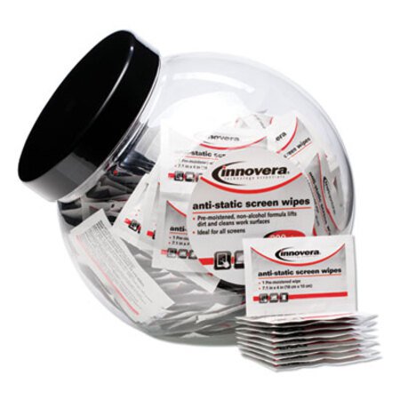 Picture of Antistatic Screen Cleaning Wipes, 200 Sachets, Fishbowl Black TopIVR-51517