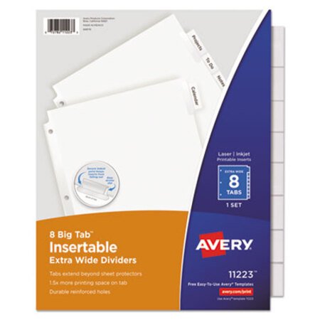 Picture of Insertable Big Tab Dividers, 8-Tab, 11 1/8 x 9 1/4AVE-11223