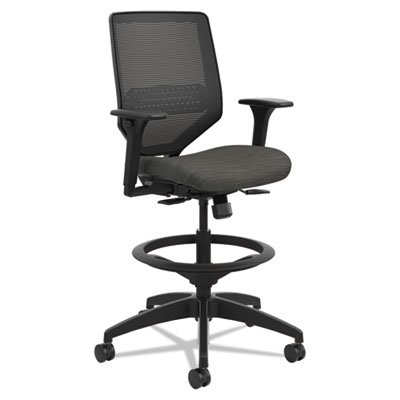Picture of Solve Series Mesh Back Task Stool, Supports Up to 300 lb, 23" to 33" Seat Height, Ink Seat/Back, Black BaseHON-SVSM1ALC10T