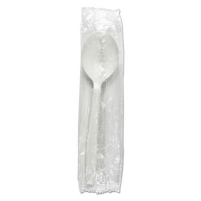 Picture of Heavyweight Wrapped Polypropylene Cutlery, Soup Spoon, White, 1,000/CartonBWK-SSHWPPWIW