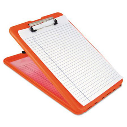 Picture of SlimMate Storage Clipboard, 1/2" Clip Capacity, 8 1/2 x 11 Sheets, Hi-Vis OrangeSAU-00579