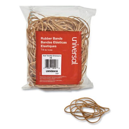 Picture of Rubber Bands, Size 16, 0.04" Gauge, Beige, 4 oz Box, 475/PackUNV-00416