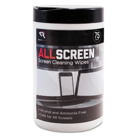 Picture of AllScreen Screen Cleaning Wipes, 6" x 6", White, 75/TubREA-RR15045