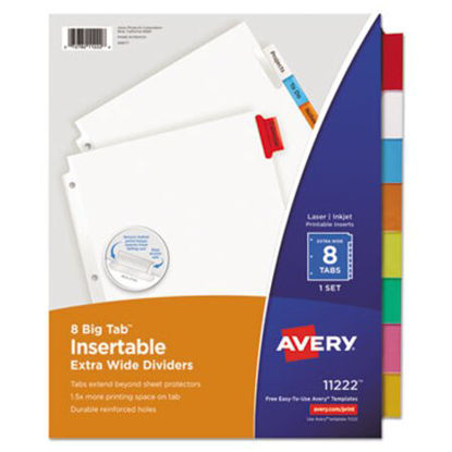 Picture of Insertable Big Tab Dividers, 8-Tab, 11 1/8 x 9 1/4AVE-11222