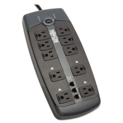 Picture of Protect It! Surge Protector, 10 Outlets, 8 ft Cord, 2395 Joules, BlackTRP-TLP1008TEL