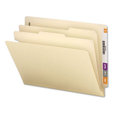 Picture of Six-Section Manila End Tab Classification Folders, 2 Dividers, Letter Size, Manila, 10/BoxUNV-16150
