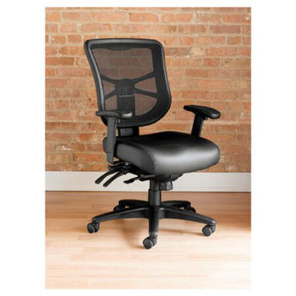 Picture of Alera Elusion Series Mesh Mid-Back Multifunction Chair, Supports Up to 275 lb, 17.7" to 21.4" Seat Height, BlackALE-EL4215