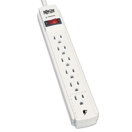 Picture of Protect It! Surge Protector, 6 Outlets, 4 ft Cord, 790 Joules, Light GrayTRP-TLP604