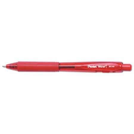 Picture of WOW! Ballpoint Pen, Retractable, Medium 1 mm, Red Ink, Red Barrel, DozenPEN-BK440B