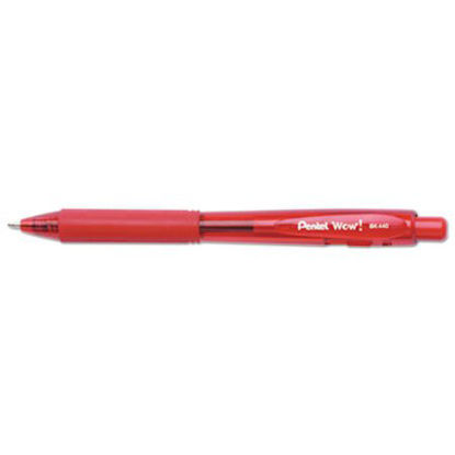 Picture of WOW! Ballpoint Pen, Retractable, Medium 1 mm, Red Ink, Red Barrel, DozenPEN-BK440B