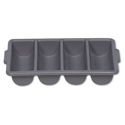 Picture of Cutlery Bin, 4 Compartments, Plastic, 11.5 x 21.25 x 3.75, GrayRCP-3362GRA