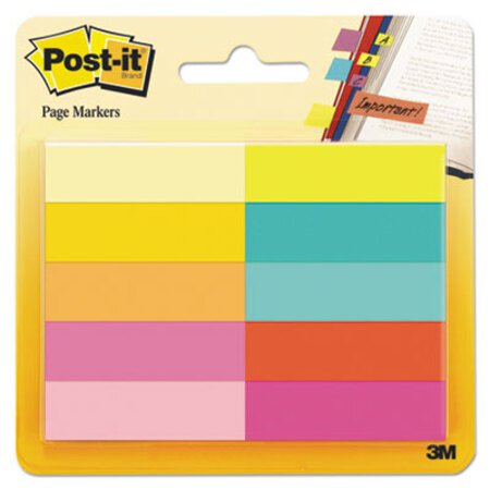 Picture of Page Flag Markers, Assorted Bright Colors, 50 Sheets/Pad, 10 Pads/PackMMM-67010AB