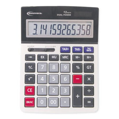 Picture of 15975 Large Display Calculator, Dual Power, 12-Digit LCD DisplayIVR-15975