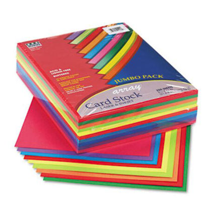 Picture of Array Card Stock, 65lb, 8.5 x 11, Assorted Lively Colors, 250/PackPAC-101199