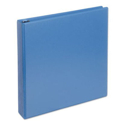 Picture of Deluxe Round Ring View Binder, 3 Rings, 1.5" Capacity, 11 x 8.5, Light BlueUNV-20723