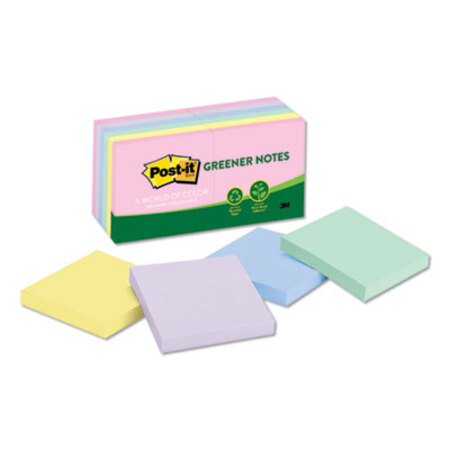 Picture of Recycled Note Pads, 3 x 3, Assorted Helsinki Colors, 100-Sheet, 12/PackMMM-654RPA