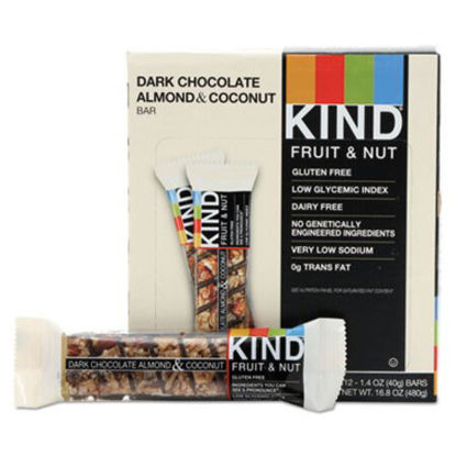 Picture of Fruit and Nut Bars, Dark Chocolate Almond and Coconut, 1.4 oz Bar, 12/BoxKND-19987