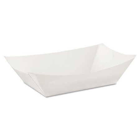 Picture of Kant Leek Polycoated Paper Food Tray, 3 lb Capacity, 5.88 x 8.4 x 2, White, 250/Pack, 2/Pack/CartonDXE-KL300W8