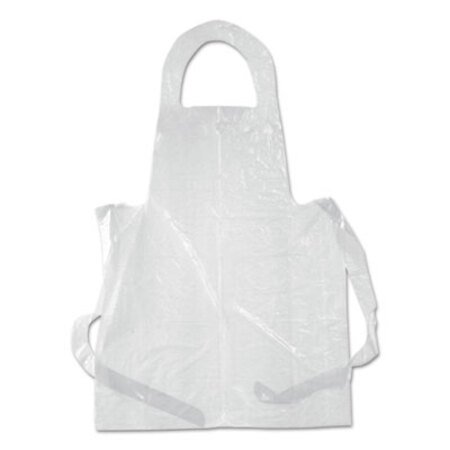 Picture of Poly Apron, White, 28 in. x 55 in., 1 mil., One Size Fits All, 100/PackRPPDAK2855