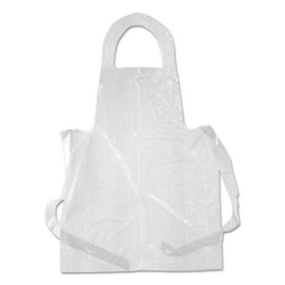 Picture of Poly Apron, White, 28 in. x 55 in., 1 mil., One Size Fits All, 100/PackRPPDAK2855