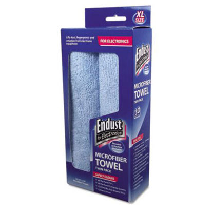 Picture of Large-Sized Microfiber Towels Two-Pack, 15 x 15, Unscented, Blue, 2/PackEND-11421