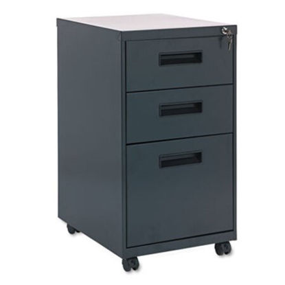 Picture of File Pedestal, Left or Right, 3-Drawers: Box/Box/File, Charcoal, 14.96" x 19.29" x 27.75"ALE-PABBFCH
