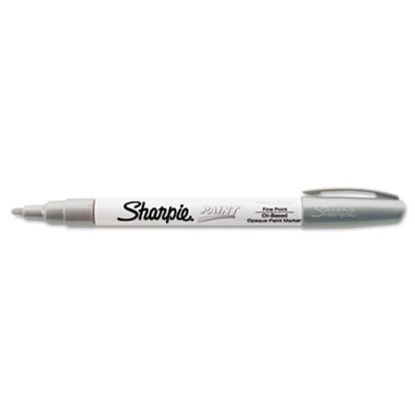 Picture of Permanent Paint Marker, Fine Bullet Tip, SilverSAN-35545