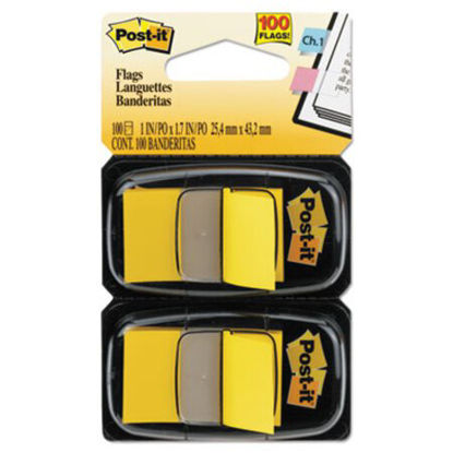 Picture of Standard Page Flags in Dispenser, Yellow, 100 Flags/DispenserMMM-680YW2