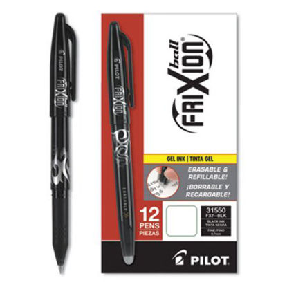 Picture of FriXion Ball Erasable Gel Pen, Stick, Fine 0.7 mm, Black Ink, Black BarrelPIL-31550