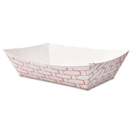 Picture of Paper Food Baskets, 2 lb Capacity, Red/White, 1,000/CartonBWK-30LAG200