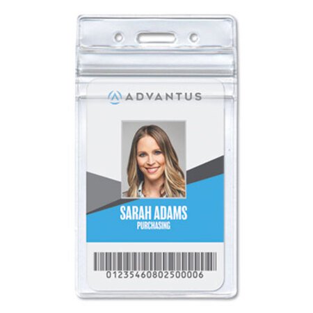 Picture of Resealable ID Badge Holder, Vertical, 3.68 x 5, Lightly Fros, 50/PackAVT-75524