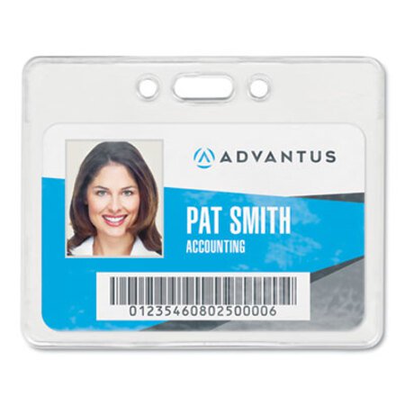 Picture of Proximity ID Badge Holder, Horizontal, 3.75 x 3, Frosted Transparent, 50/PackAVT-75450