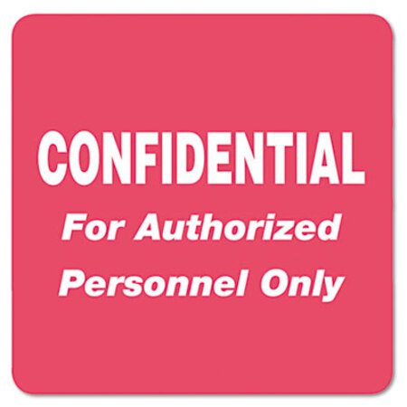 Picture of HIPAA Labels, CONFIDENTIAL For Authorized Personnel Only, 2 x 2, Red, 500/RollTAB-40570