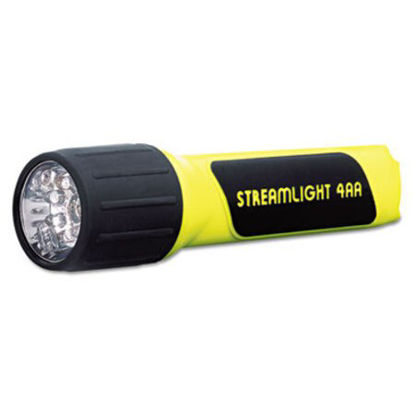 Picture of ProPolymer LED Flashlight, 4 AA Batteries (Included), Yellow/BlackLGT-68202