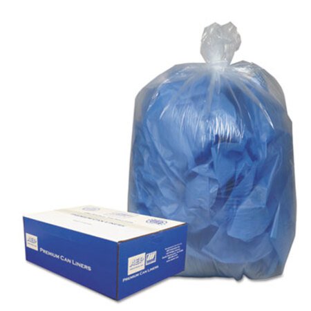 Picture of Linear Low-Density Can Liners, 10 gal, 0.6 mil, 24" x 23", Clear, 500/CartonWBI-242315C