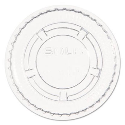 Picture of Portion/Soufflé Cup Lids, Fits 0.5 oz to 1 oz Cups, PET, Clear, 125 Pack, 20 Packs/CartonDCC-PL100N