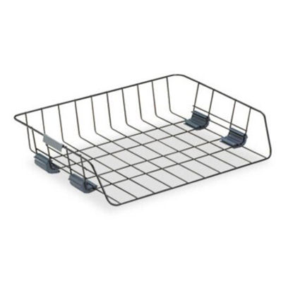 Picture of Side-Load Wire Stacking Letter Tray, 1 Section, Letter Size Files, 13.38" x 10.13" x 2.63", BlackFEL-62112
