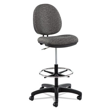 Picture of Alera Interval Series Swivel Task Stool, Supports 275 lb, 23.93" to 33.26" Seat Height, Graphite Gray Seat/Back, Black BaseALE-IN4641
