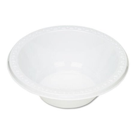Picture of Plastic Dinnerware, Bowls, 12 oz, White, 125/PackTBL-12244WH