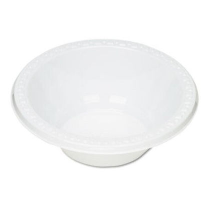 Picture of Plastic Dinnerware, Bowls, 12 oz, White, 125/PackTBL-12244WH