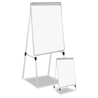 Picture of Dry Erase Easel Board, Easel Height: 42" to 67", Board: 29" x 41", White/SilverUNV-43033