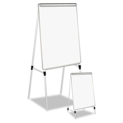 Picture of Dry Erase Easel Board, Easel Height: 42" to 67", Board: 29" x 41", White/SilverUNV-43033