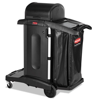 Picture of Executive High Security Janitorial Cleaning Cart, 23.1w x 39.6d x 27.5h, BlackRCP-1861427