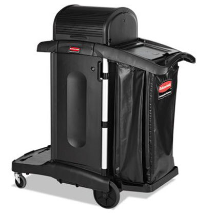 Picture of Executive High Security Janitorial Cleaning Cart, 23.1w x 39.6d x 27.5h, BlackRCP-1861427