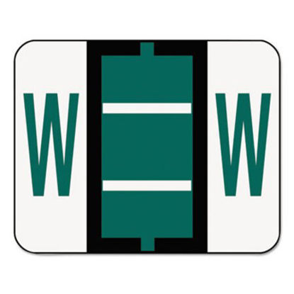 Picture of A-Z Color-Coded End Tab Filing Labels, W, 1 x 1.25, White, 500/RollSMD-67093