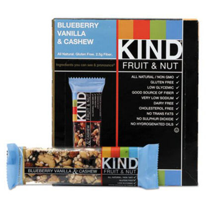 Picture of Fruit and Nut Bars, Blueberry Vanilla and Cashew, 1.4 oz Bar, 12/BoxKND-18039