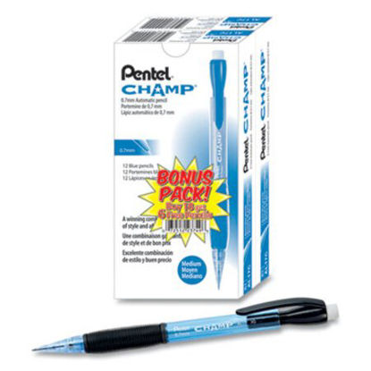 Picture of Champ Mechanical Pencil, 0.7 mm, HB (#2.5), Black Lead, Blue Barrel, 24/PackPEN-AL17CSWUS